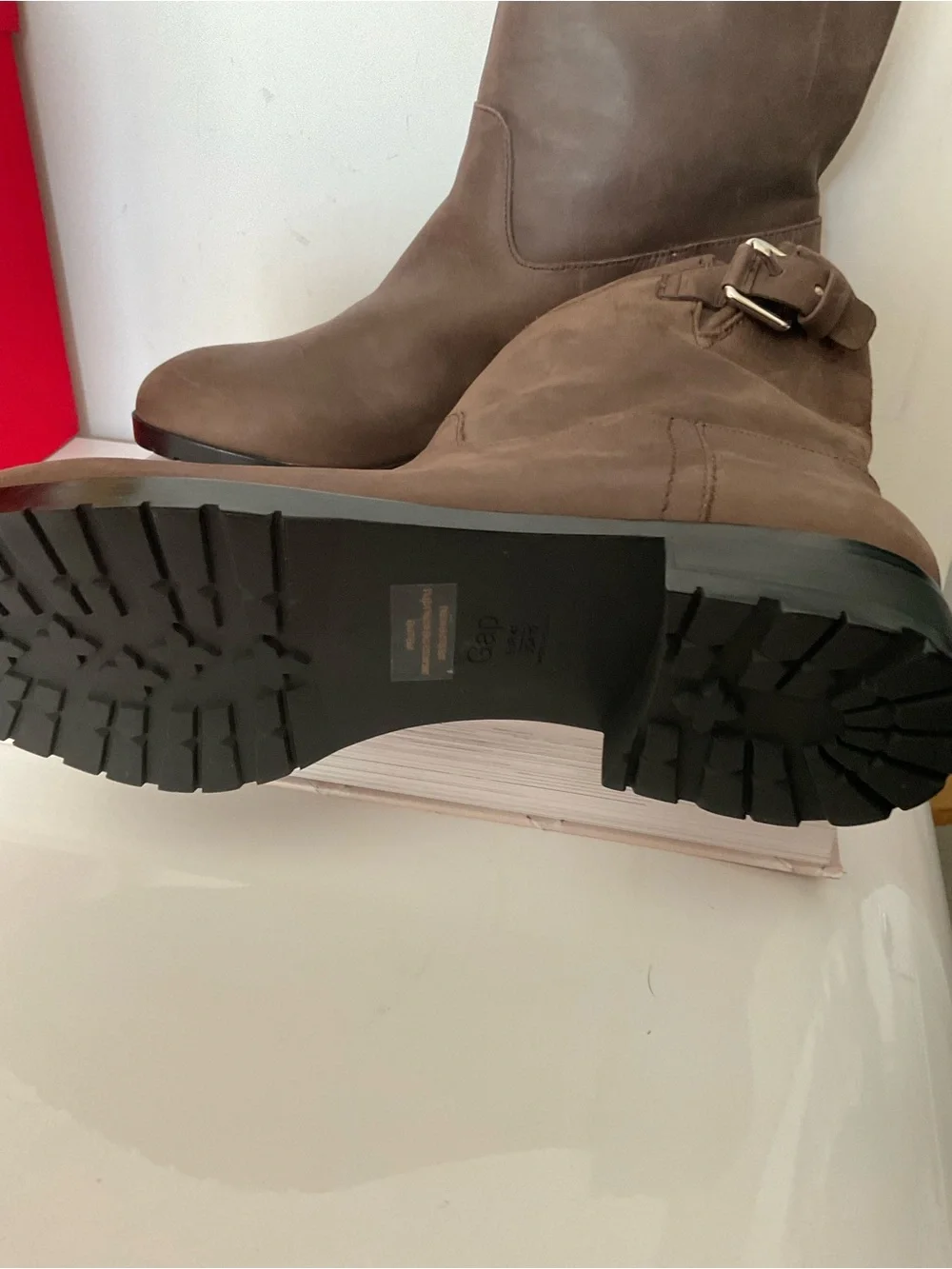 GAP Brown Leather Booties Size 10